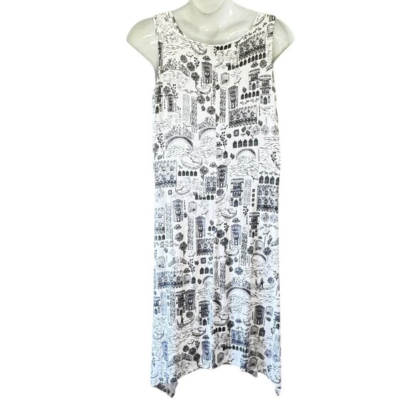 Cynthia Rowley Handkerchief Hem Swimsuit Coverup-Venice Italy 1X - Picture 4 of 7